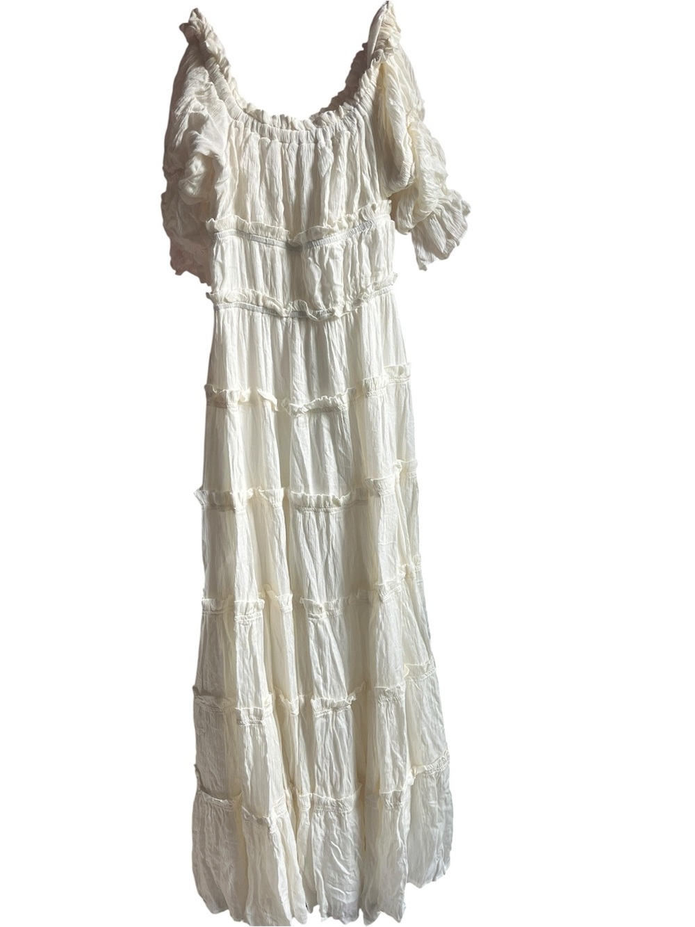 Romantic Off-Shoulder Ruffle Dress wedding modest